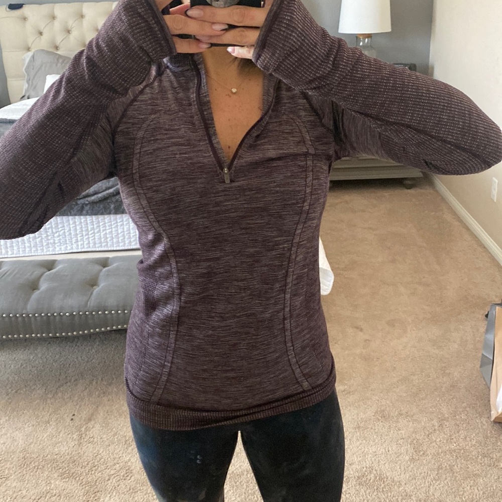 LuLuLemon heathered purple half zip